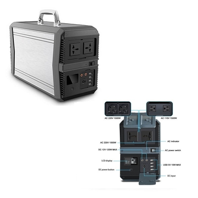 Gerador 1500W do inversor de MPPT Li Ion Power Station Solar Powered