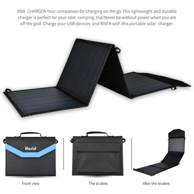 Carregador de bateria dobrável 50w do carro do painel solar do silicone Monocrystalline exterior 80w 100W