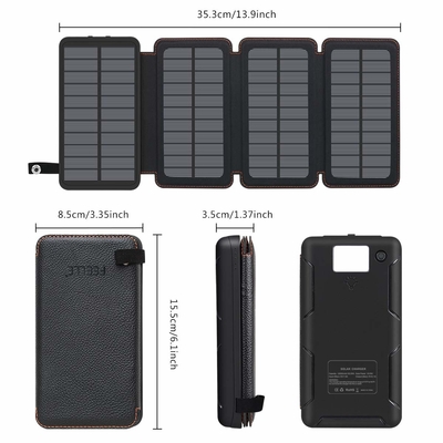 Painel posto solar do carregador do banco do poder do OEM 25000mAh 6W para o telefone celular