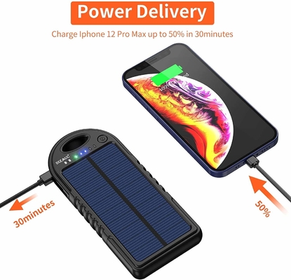 OEM posto solar do carregador de USB C do banco do poder de 18W 10000mAh