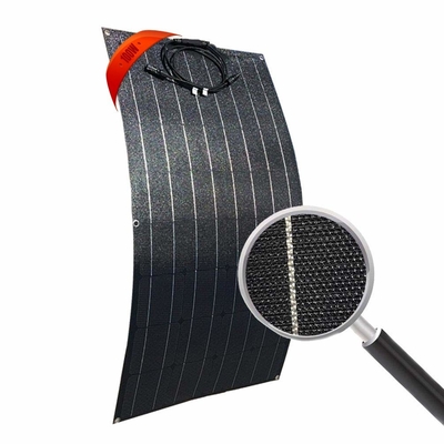 Módulo solar Monocrystalline flexível impermeável do painel solar de 100 watts mono para o rv