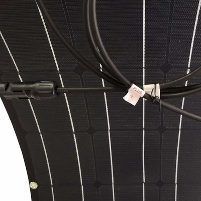 Módulo solar Monocrystalline flexível impermeável do painel solar de 100 watts mono para o rv