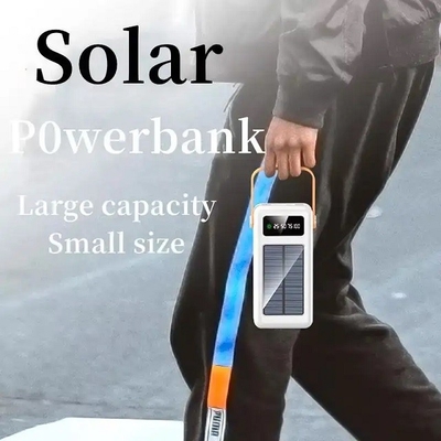 banco das energias solares de 30000mAh 100000mAh 120000 Mah Solar Charger Detachable Cable com correia