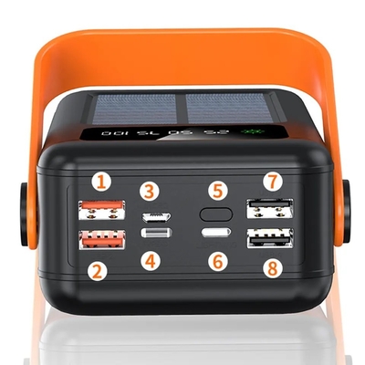 banco das energias solares de 30000mAh 100000mAh 120000 Mah Solar Charger Detachable Cable com correia