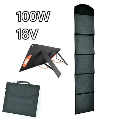 Painel dobrável da célula solar do painel solar 100W 18v 5 da dobra flexível para a casa exterior