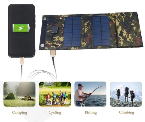 Painéis solares mini 15W USB da dobradura portátil impermeável para a bateria do telefone celular