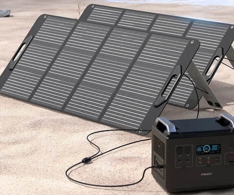 Preto completo impermeável de carregamento flexível dobrável do painel solar de Mini Outdoor 100w