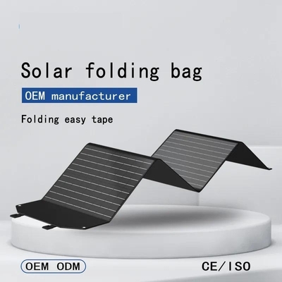 Painel 100w solar dobrável portátil flexível preto para o carregador/o acampamento do portátil exteriores