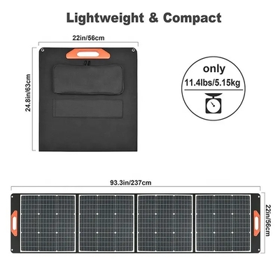 100w impermeável de pouco peso que dobra o carregador geral solar do painel solar para exterior