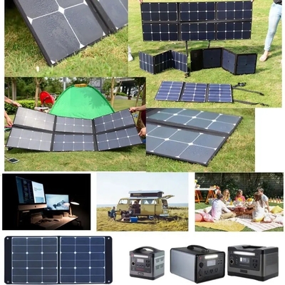 100w impermeável de pouco peso que dobra o carregador geral solar do painel solar para exterior