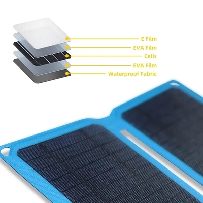 Carregador de dobramento portátil do poder do painel solar 10W para a caminhada de acampamento do curso