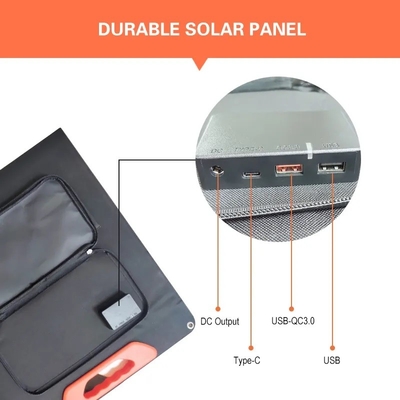 60W 100W 150W painéis solares dobráveis portáteis 200W para acampamento ao ar livre