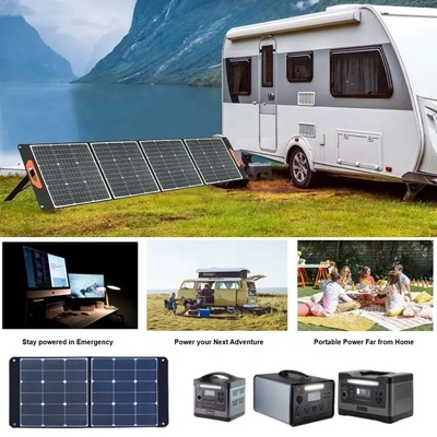 Jogos solares de acampamento de dobramento portáteis novos da caravana do painel solar 100W 200W do carport da eficiência elevada 120w com saídas de USB