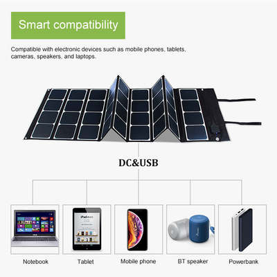 120W fora do painel solar dobrável do Usb da grade para o ar livre Vanlife de acampamento