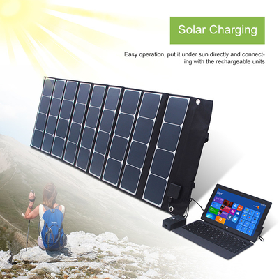 Painel solar portátil dobrável 120 W à prova d'água para acampamento ao ar livre
