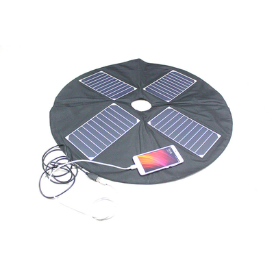 Carregador de painel solar tipo guarda-chuva 20 W à prova d'água com 2 saídas USB