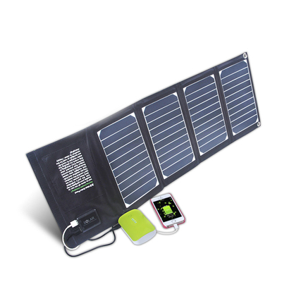 Carregador dobrável portátil do painel IPX4 solar 20 watts com saída do Usb 2