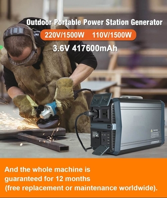Gerador 1500W do inversor de MPPT Li Ion Power Station Solar Powered