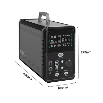 1000W 2000W Li Ion Power Station Emergency Solar pôs Mini Generator para exterior
