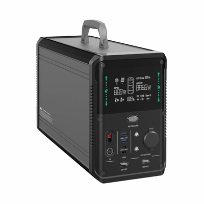 Estação geradora solar 1500Wh backup bateria de lítio onda senoidal pura tomada CA