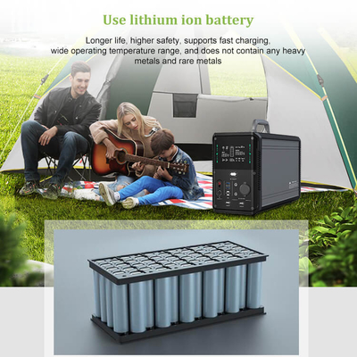 Central elétrica portátil 1500W de bateria de lítio LiFePO4 para a emergência da casa rv