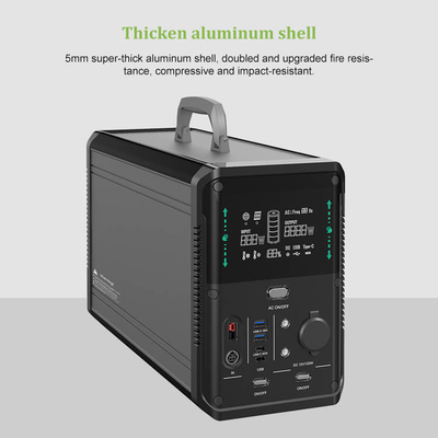1500W Li Ion Power Station recarregável para o armazenamento exterior da emergência do curso