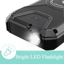 Carregador posto solar sem fio portátil 18W QC3.0 do banco do poder com 4 saídas 4